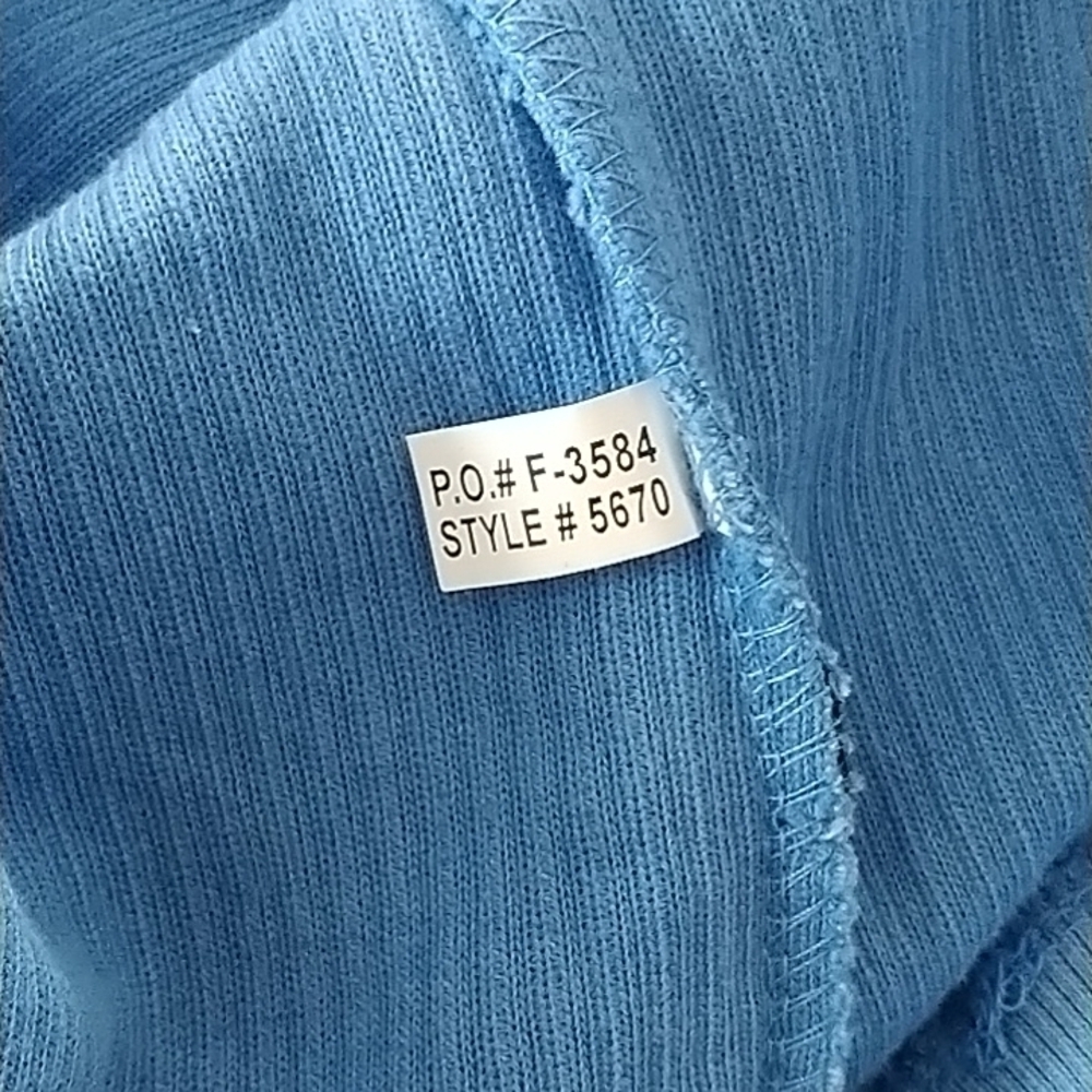 Pennant Blue MADISON Pullover Ribbed Sweatshirt M - Picture 8 of 9